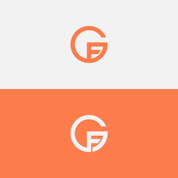 Letra mínima GF FG Diseño de logotipo GF FG Monograma