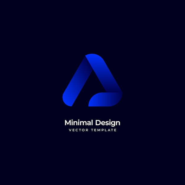 Una letra mínima plantilla de logotipo ilustración vectorial