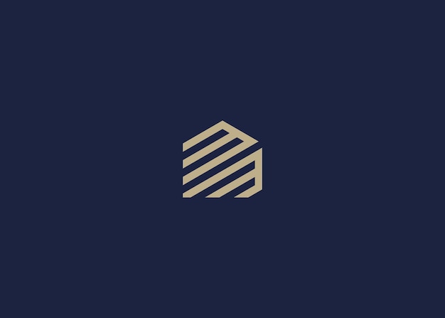 letra mm con el logotipo de la casa diseño de icono modelo de diseño vectorial inspiración
