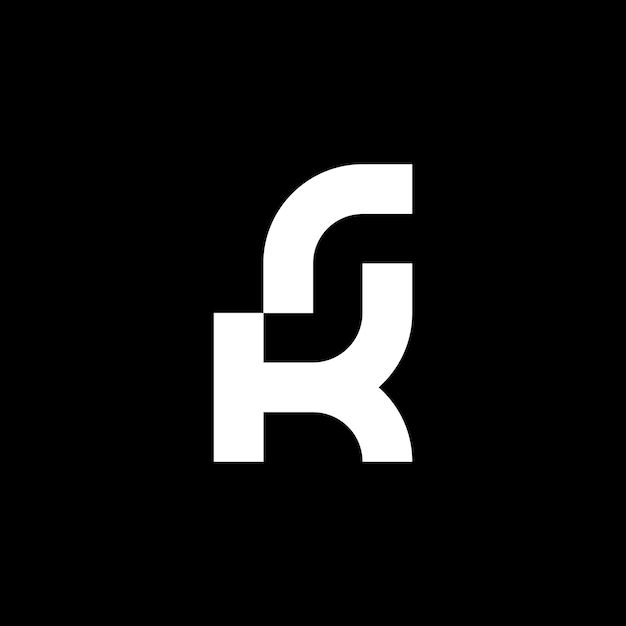 letra moderna y elegante SK o logotipo inicial KS