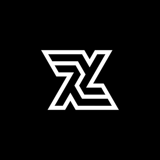 letra moderna y elegante ZY o logotipo inicial YZ
