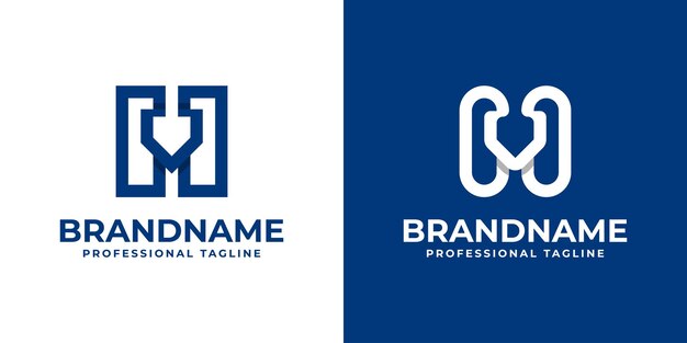La letra moderna HV Monograma Logotipo adecuado para negocios con las iniciales HV o VH