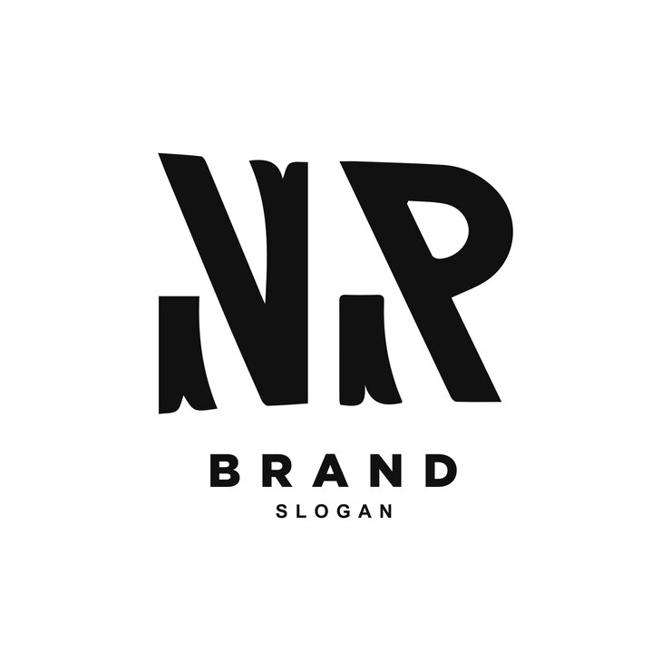 Vector letra moderna nr diseño de logotipo vector n y r logotipo inicial para su marca o negocio