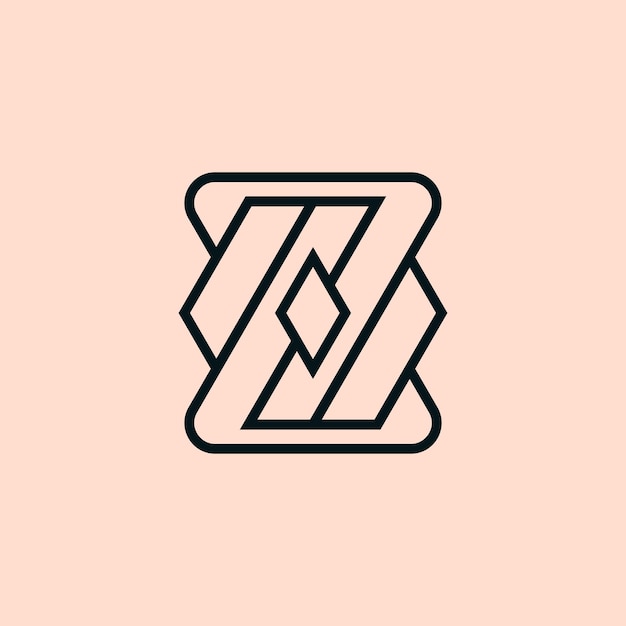 letra moderna Z líneas logotipo de geometría abstracta