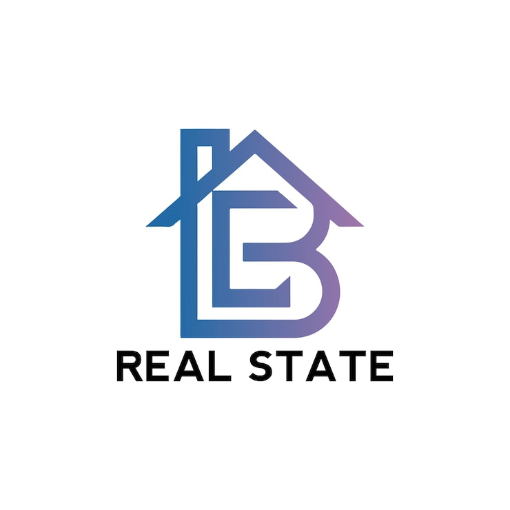 Vector letra monograma b con vector de diseño de logotipo inmobiliario