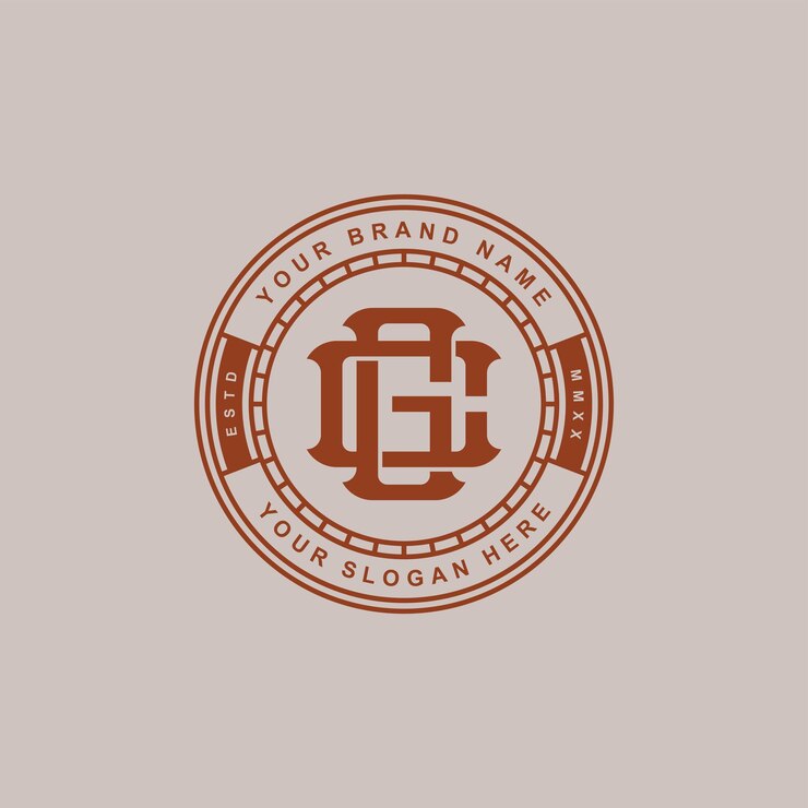 Vector letra de monograma cg o gc con insignia, estilo interlock bueno para marca, ropa, ropa de calle