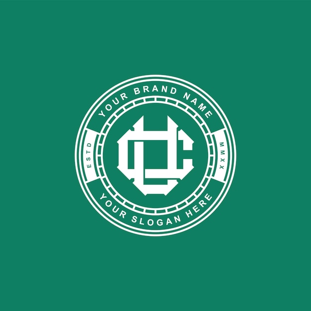 Letra de monograma CU o UC con estilo de enclavamiento, diseño de placa para marca, ropa, ropa, ropa de calle