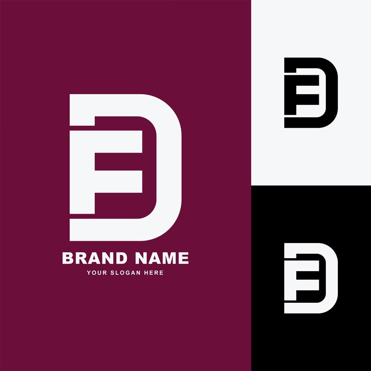 Vector letra de monograma df o fd con estilo moderno bueno para marca, ropa, ropa, ropa de calle