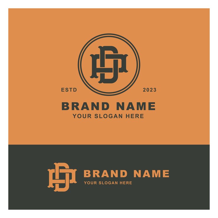 Vector letra de monograma dp o pd con enclavamiento, vintage, estilo clásico bueno para marca, ropa, ropa