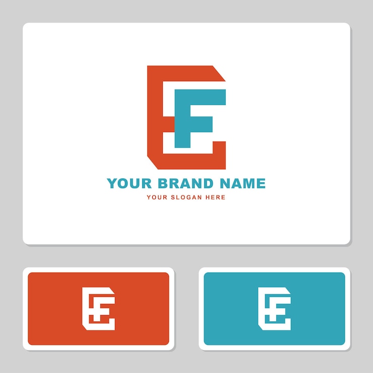 Vector letra de monograma ef o fe con estilo moderno bueno para ropa de marca ropa de calle