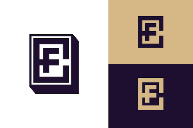 Letra de monograma EF o FE con estilo moderno bueno para ropa de marca ropa de calle