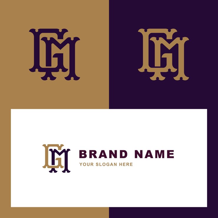 Vector letra de monograma gm o mg con estilo clásico vintage entrelazado bueno para ropa de marca streetwear