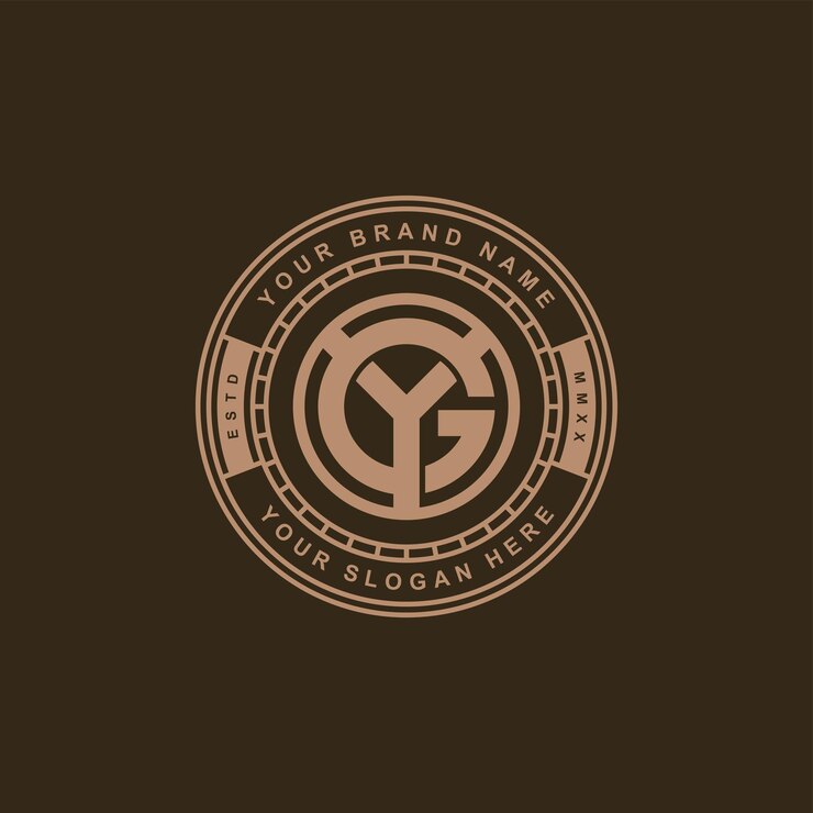 Vector letra de monograma gy o yg con diseño de insignia de estilo interlock para ropa de marca ropa de calle
