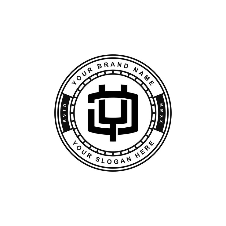 Vector letra monograma jy o yj con diseño de insignia de estilo entrelazado para ropa de marca, ropa de calle