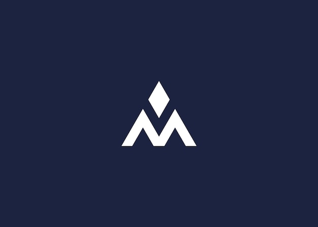 La letra mv es la inspiración para el diseño de la plantilla de diseño vectorial del icono del logotipo