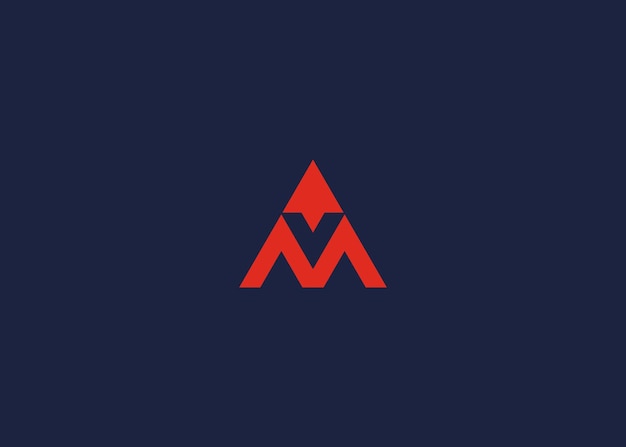 La letra mv es la inspiración para el diseño de la plantilla de diseño vectorial del icono del logotipo