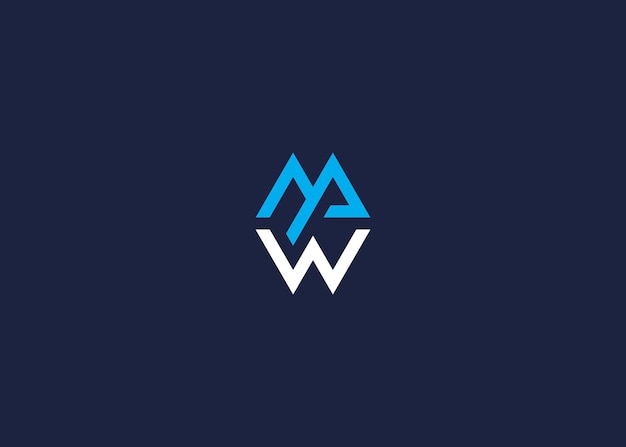 letra mwp diseño de íconos de logotipo diseño vectorial plantilla inspiración