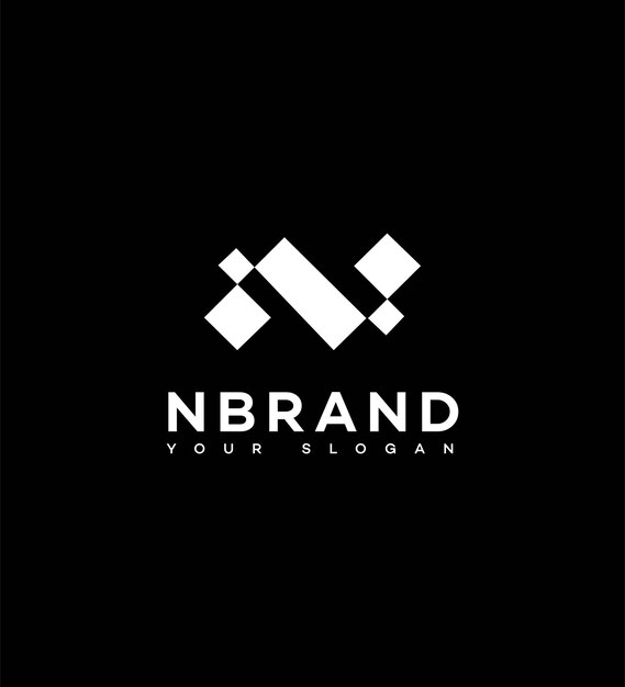 La letra N, el logotipo, el icono de la marca, el signo de identidad, la plantilla del símbolo de la letra N.