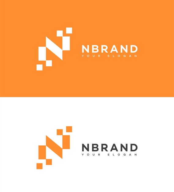 La letra N, el logotipo, el icono de la marca, el signo de identidad, la plantilla del símbolo de la letra N.