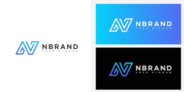 La letra N, el logotipo, el icono de la marca, el signo de identidad, la plantilla del símbolo de la letra N.