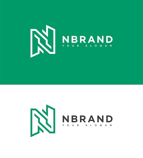 La letra N, el logotipo, el icono de la marca, el signo de identidad, la plantilla del símbolo de la letra N.