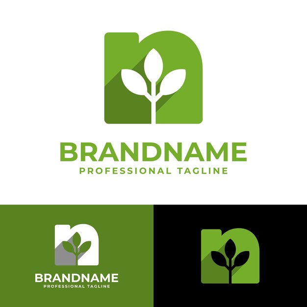La letra N Nature Logotipo adecuado para cualquier negocio relacionado con la naturaleza con la inicial N