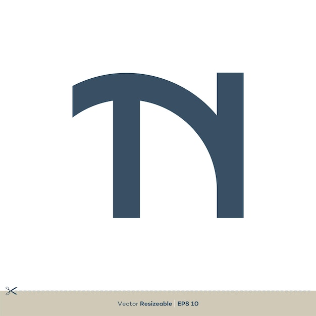 Letra N Vector Logo Plantilla Ilustración Diseño Vector EPS 10