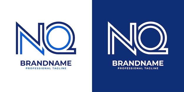 La letra NQ Line Monogram Logotipo adecuado para negocios con las iniciales NQ o QN