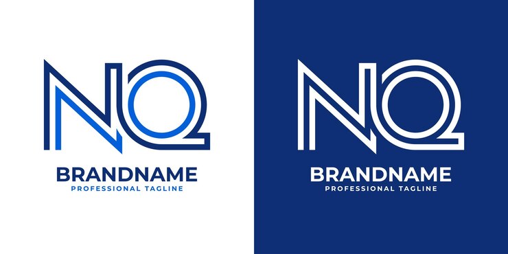 Vector la letra nq line monogram logotipo adecuado para negocios con las iniciales nq o qn
