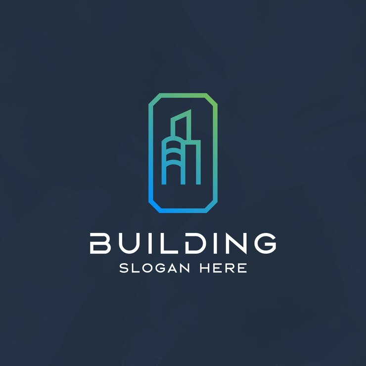 Vector letra o inicial con plantilla de diseño de logotipo de elemento de construcción moderna