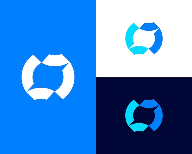 Letra o logotipo abstracto moderno. Plantilla de vector de icono de símbolo