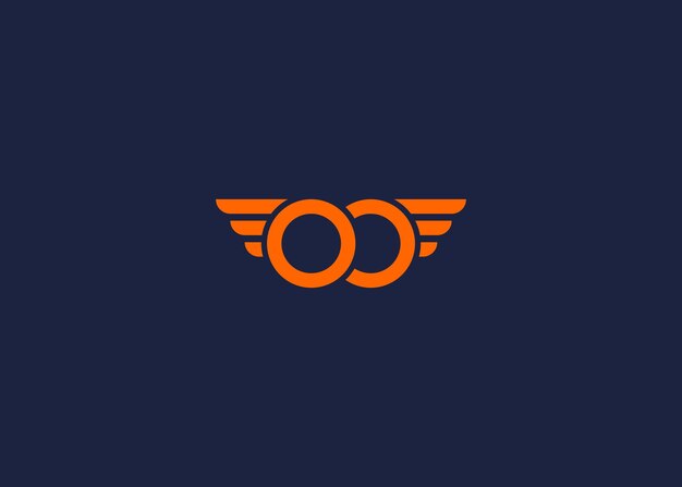 La letra oc con alas, el diseño del icono del logotipo, la inspiración de la plantilla de diseño vectorial