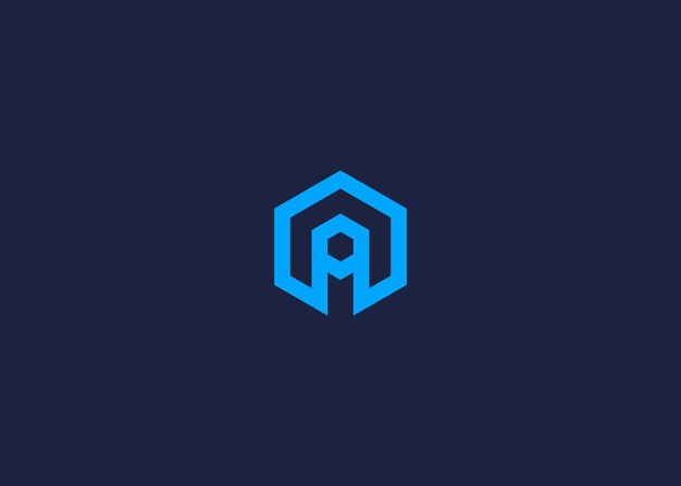 letra oi hexágono logotipo diseño de icono modelo de diseño vectorial inspiración
