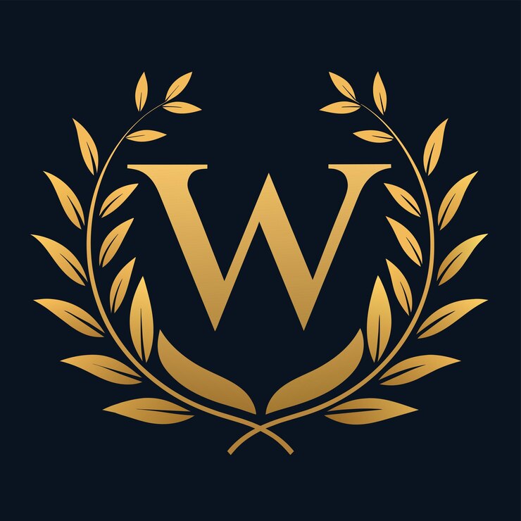 Vector una letra de oro con una corona en ella