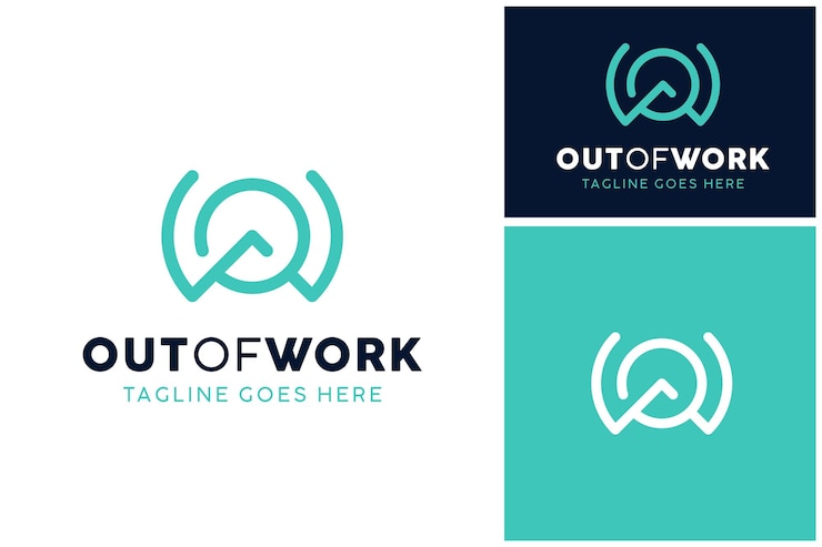 Vector letra ow monogram ow wo con clock watch time para tipografía sin trabajo diseño de logotipo de letras