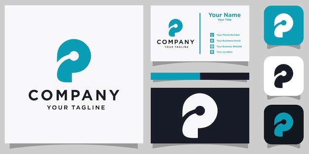 Letra P diseño de logotipo moderno P logotipo utilizado para su identidad de marca, etc. Vector Premium
