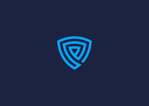 letra p con escudo logotipo icono diseño modelo de diseño vectorial inspiración