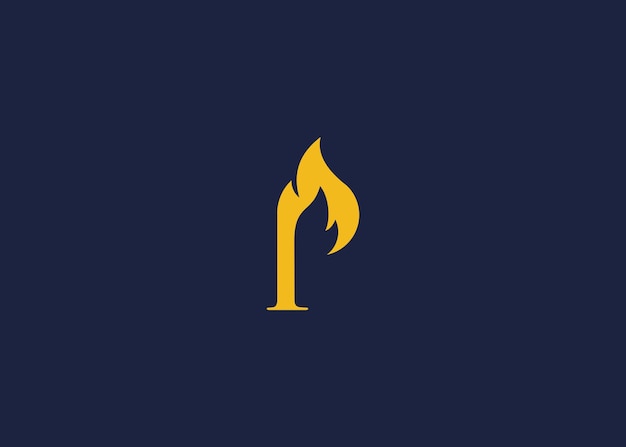 letra p con fuego logotipo icono diseño modelo de diseño vectorial inspiración