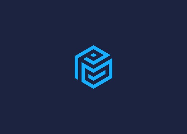 letra p hexágono diseño de icono de logotipo de diseño vectorial inspiración de plantilla de diseño