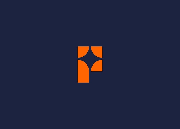 letra p con icono de diseño de logotipo cuadrado inspiración de plantilla de diseño vectorial