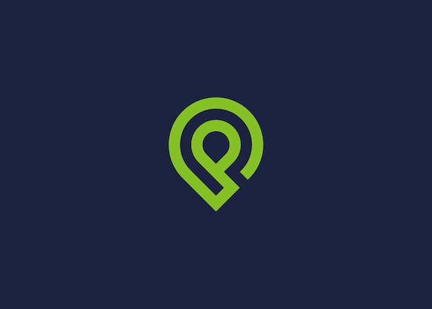 letra p con icono de diseño de logotipo de ubicación inspiración de plantilla de diseño vectorial