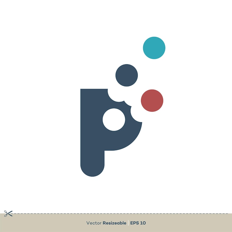 Vector letra p icono vector logo plantilla ilustración diseño vector eps 10