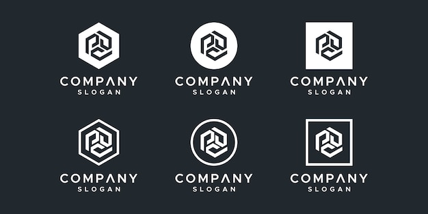 Letra p inspiring logo design