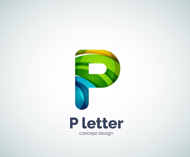 Vector letra p logo