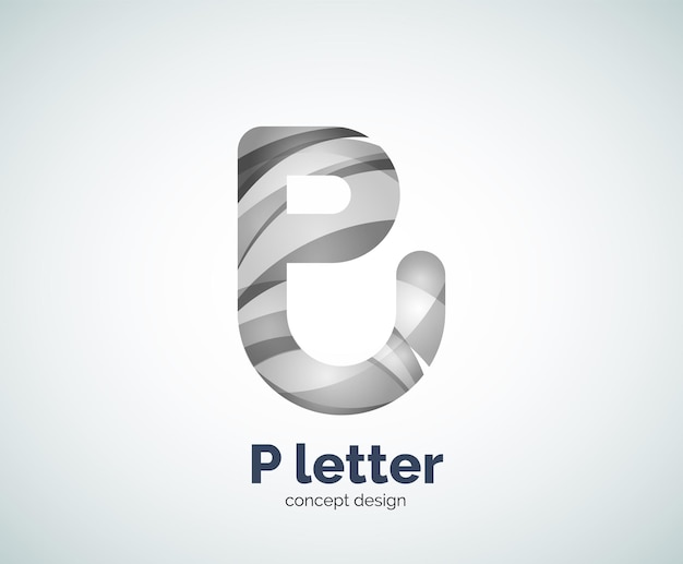 Vector letra p logo