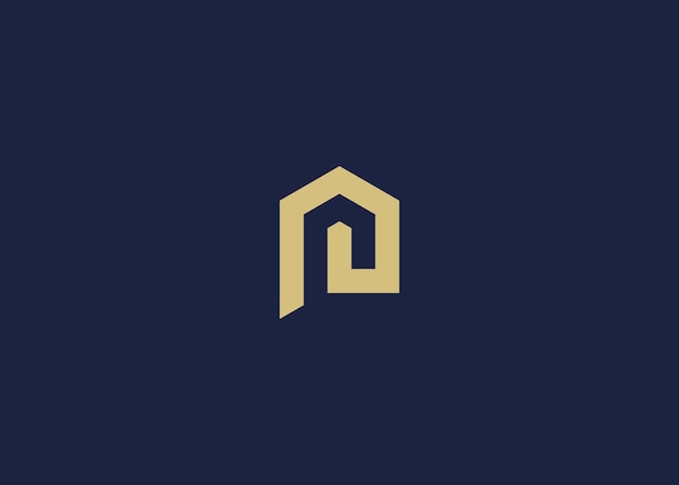 letra p con el logotipo de la casa diseño de icono modelo de diseño vectorial inspiración