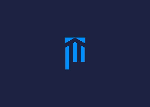 letra p con el logotipo de la casa diseño de icono modelo de diseño vectorial inspiración