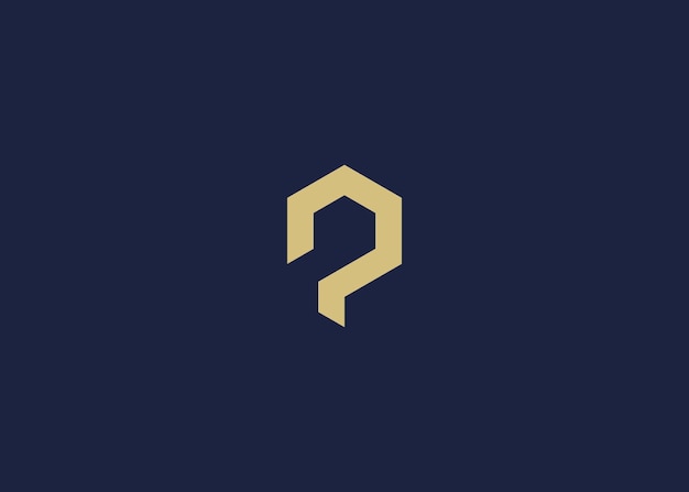 letra p con el logotipo del hexágono diseño de icono modelo de diseño vectorial inspiración