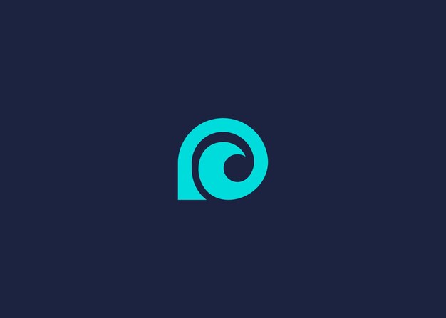 letra p con ondas diseño de icono de logotipo inspiración de plantilla de diseño vectorial