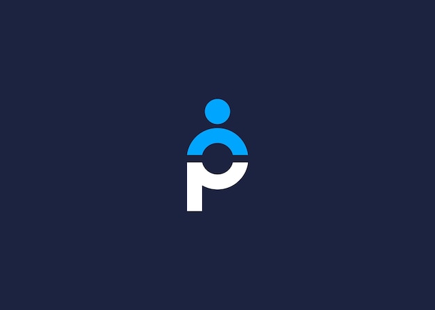 letra p con personas diseño de icono de logotipo inspiración de plantilla de diseño vectorial